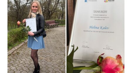 Helina Kalev pärast tänuüritust.