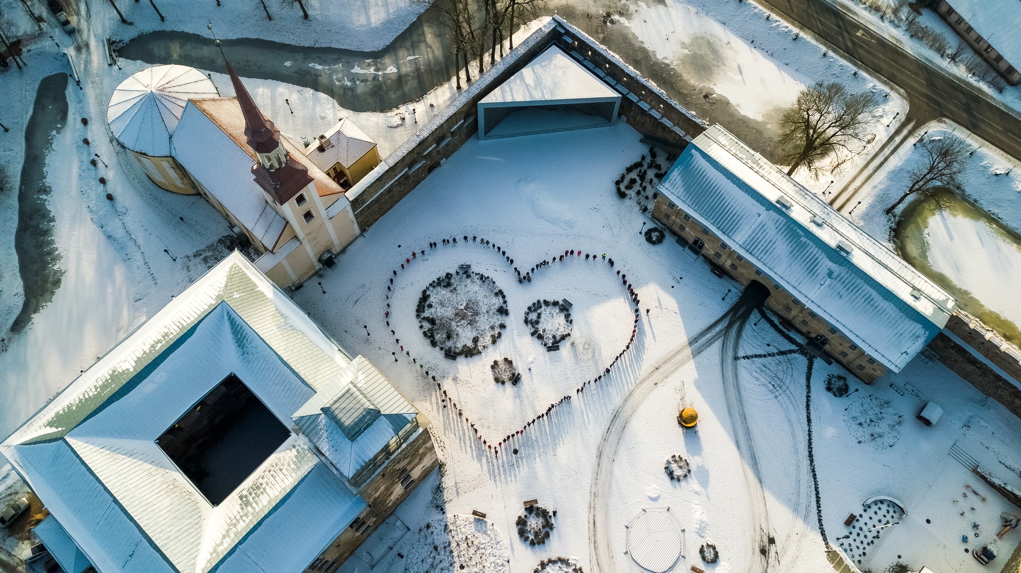 Põltsamaal moodustatud süda aastal 2025. Foto Jan Müür