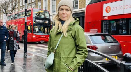 Diana Luik talvises Londonis. Foto erakogu