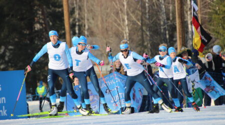 Enne starte tulid rajale ka noored suusatajad. Foto Raimo Metsamärt