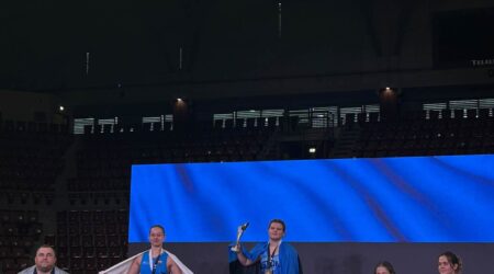 Merily on poodiumi kõrgemal astmel. Foto erakogu