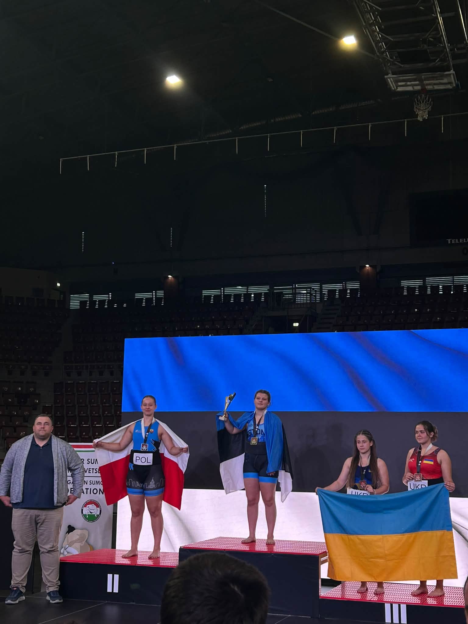 Merily on poodiumi kõrgemal astmel. Foto erakogu